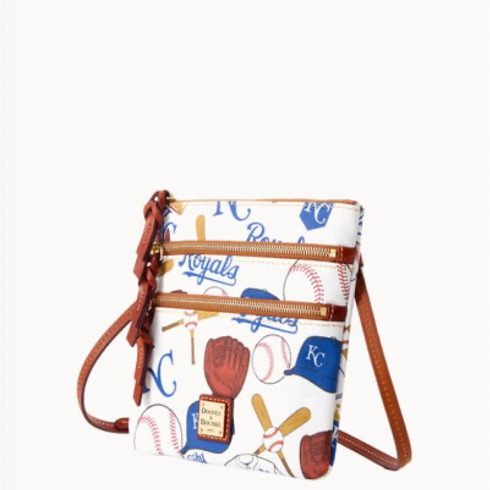 Dooney & Bourke Kansas City Royals NS  Triple Zip Crossbody Bag - Picture 7 of 8